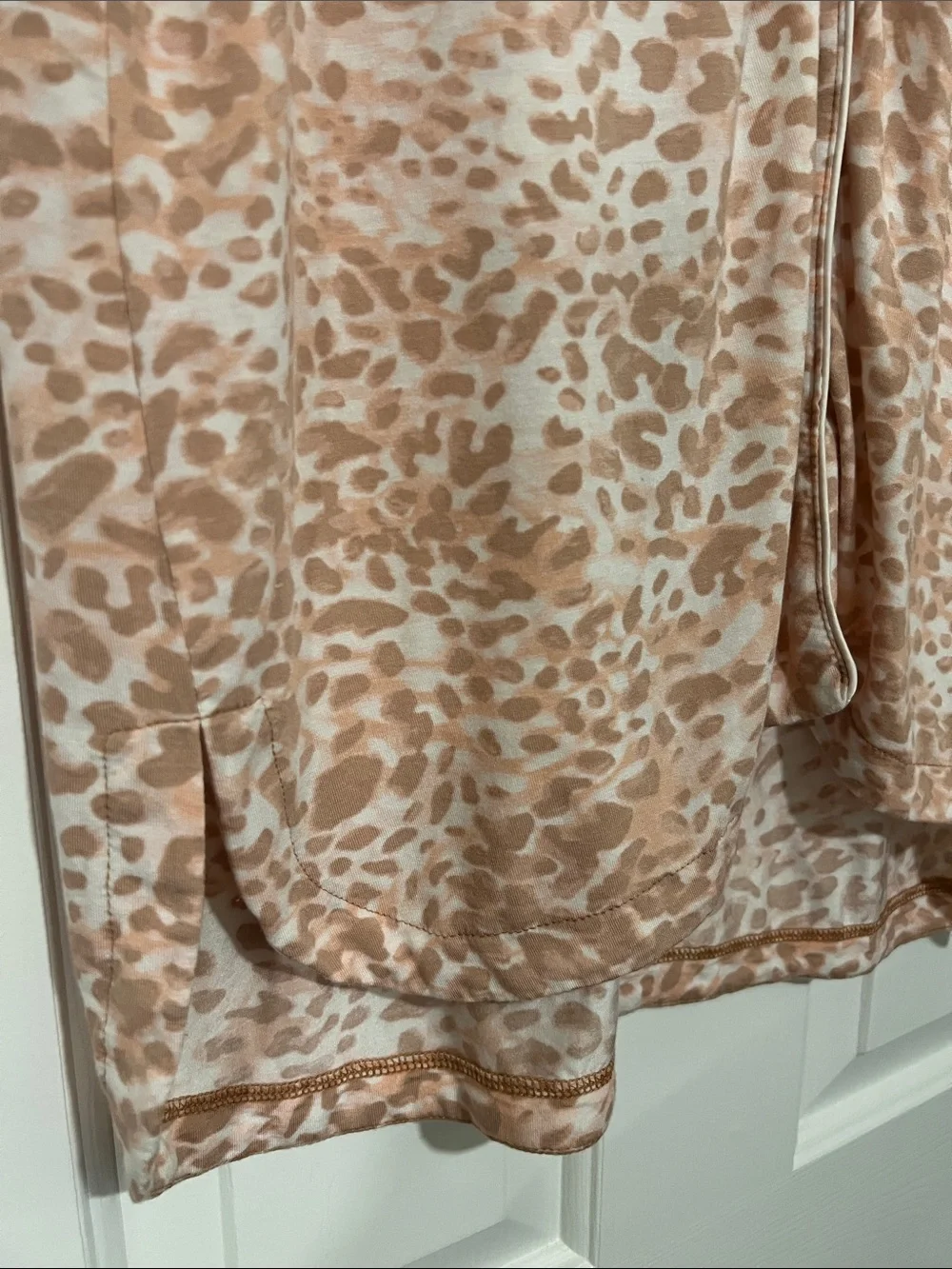 Rachel Parcell Night Sleep Shirt Lounge Button Up Leopard Pink Like New Size L